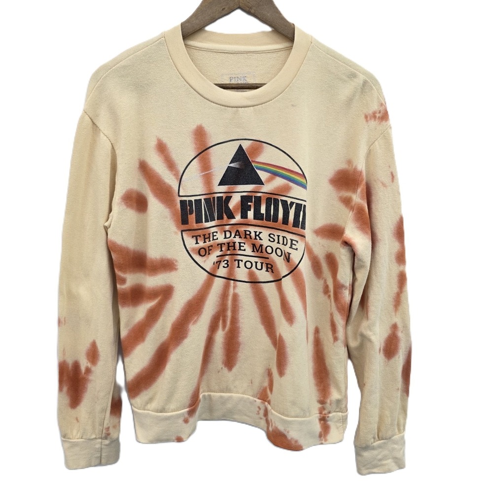 Pink Floyd Womens M Tie‎ Dye Graphic Sweatshirt Dark Side Of The Moon Pullover